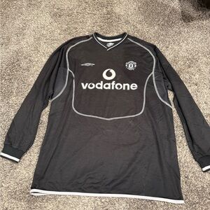 Umbro Manchester United Black Long Sleeve Soccer Jersey